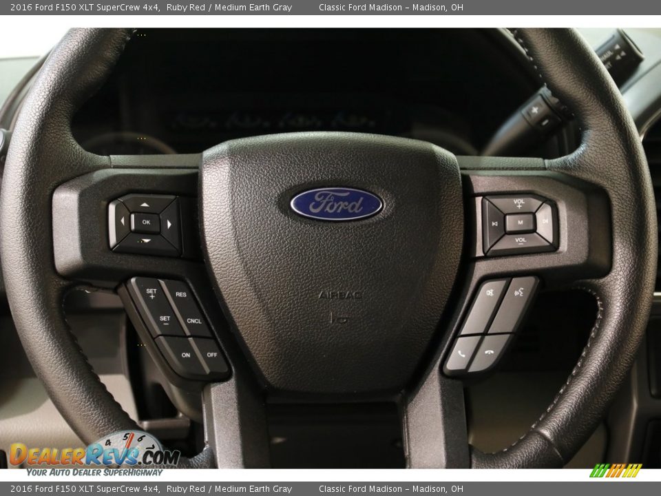 2016 Ford F150 XLT SuperCrew 4x4 Ruby Red / Medium Earth Gray Photo #8