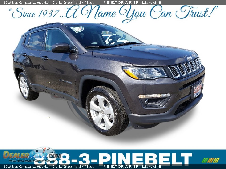 2019 Jeep Compass Latitude 4x4 Granite Crystal Metallic / Black Photo #1
