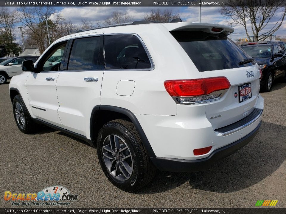 2019 Jeep Grand Cherokee Limited 4x4 Bright White / Light Frost Beige/Black Photo #4