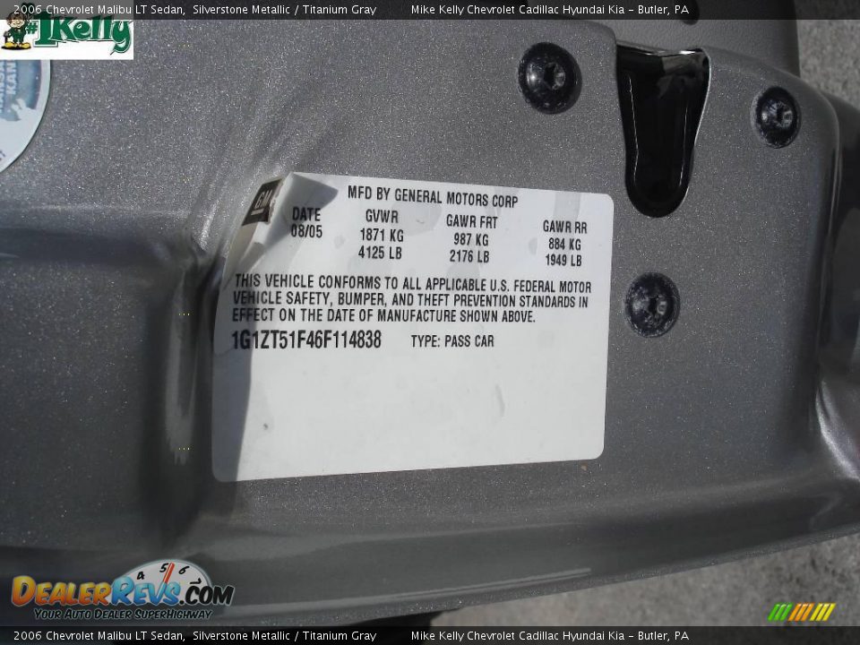 2006 Chevrolet Malibu LT Sedan Silverstone Metallic / Titanium Gray Photo #9