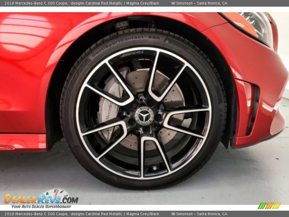 2019 Mercedes-Benz C 300 Coupe designo Cardinal Red Metallic / Magma Grey/Black Photo #9