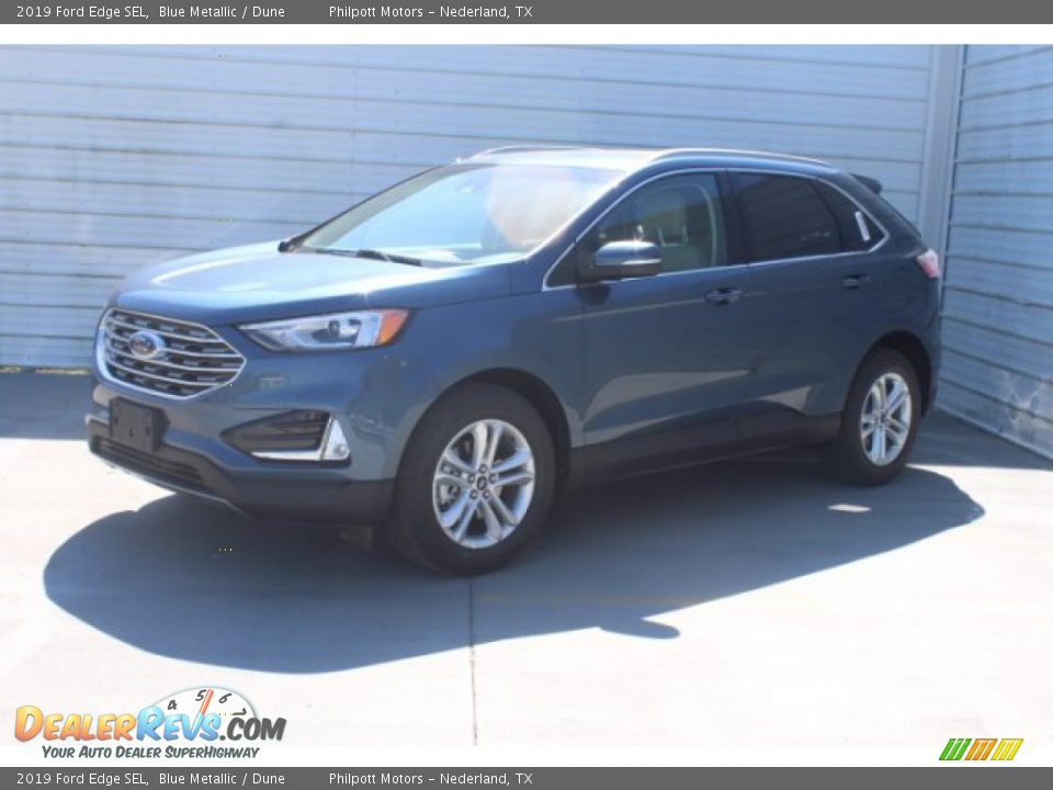 2019 Ford Edge SEL Blue Metallic / Dune Photo #4