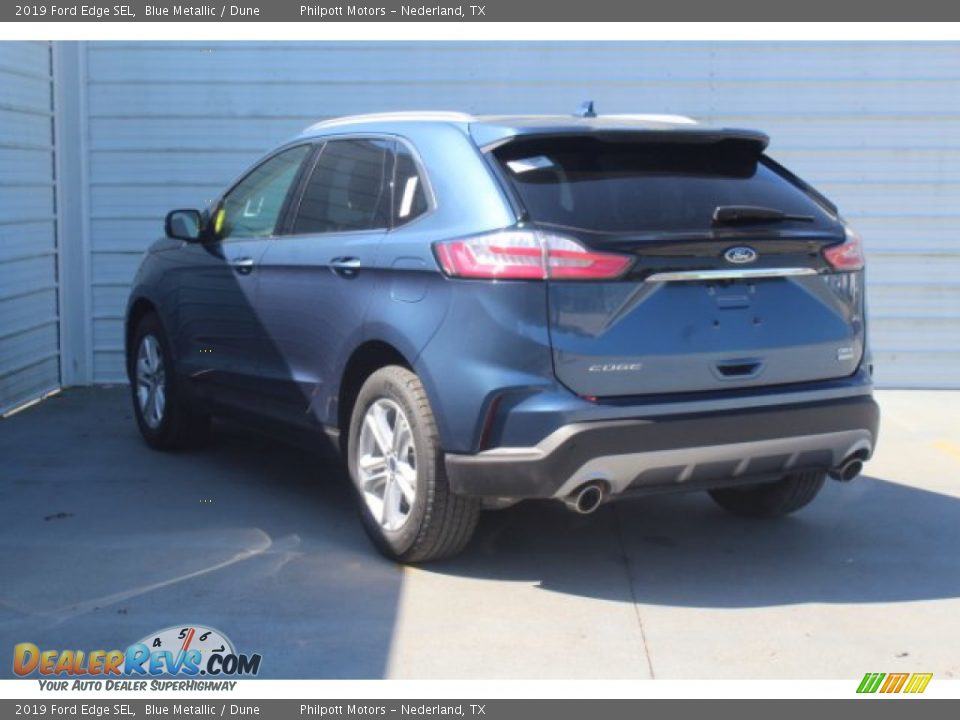 2019 Ford Edge SEL Blue Metallic / Dune Photo #6