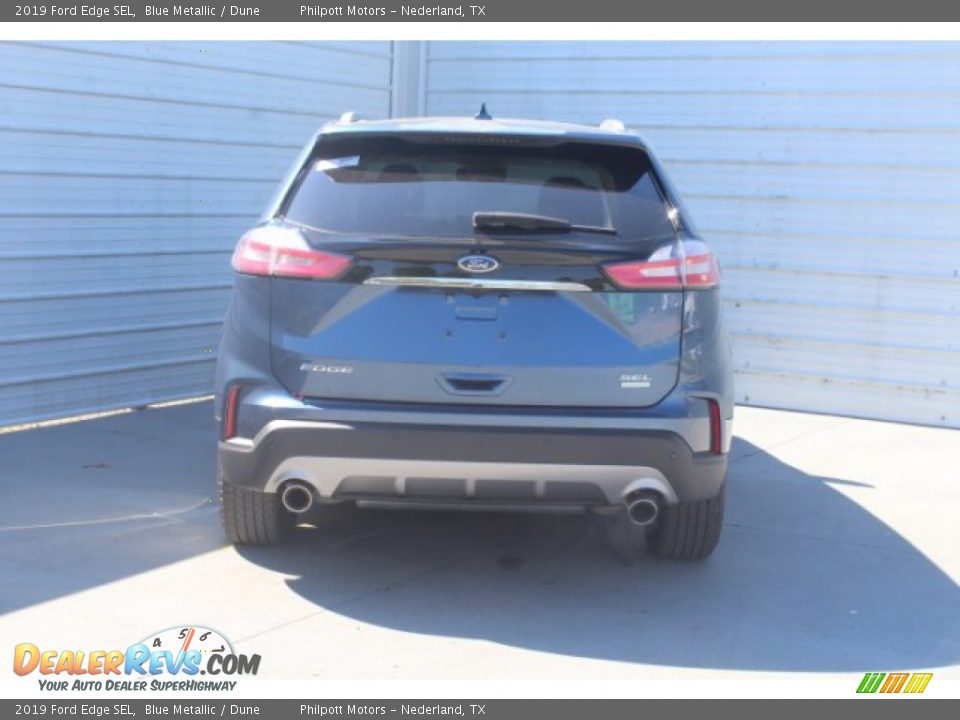 2019 Ford Edge SEL Blue Metallic / Dune Photo #7