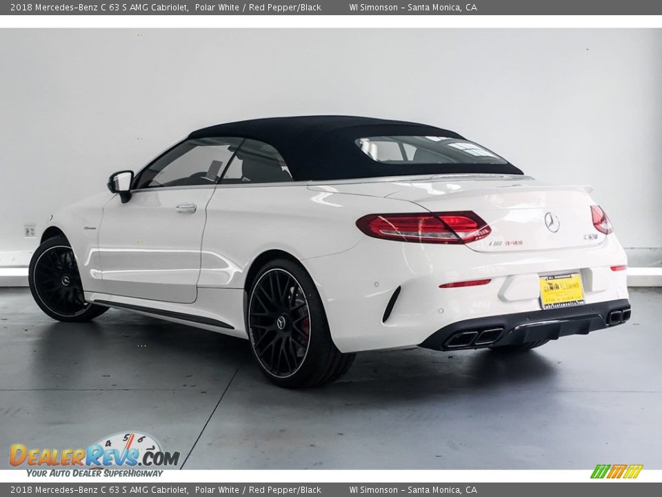 2018 Mercedes-Benz C 63 S AMG Cabriolet Polar White / Red Pepper/Black Photo #2