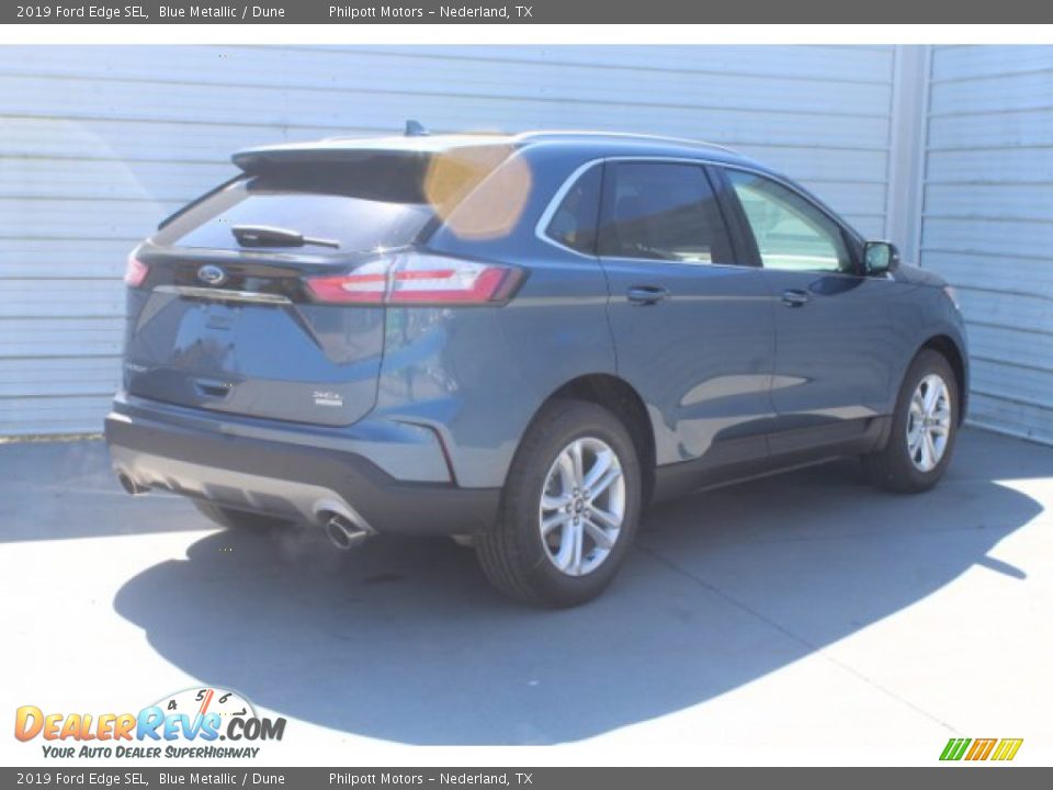 2019 Ford Edge SEL Blue Metallic / Dune Photo #8