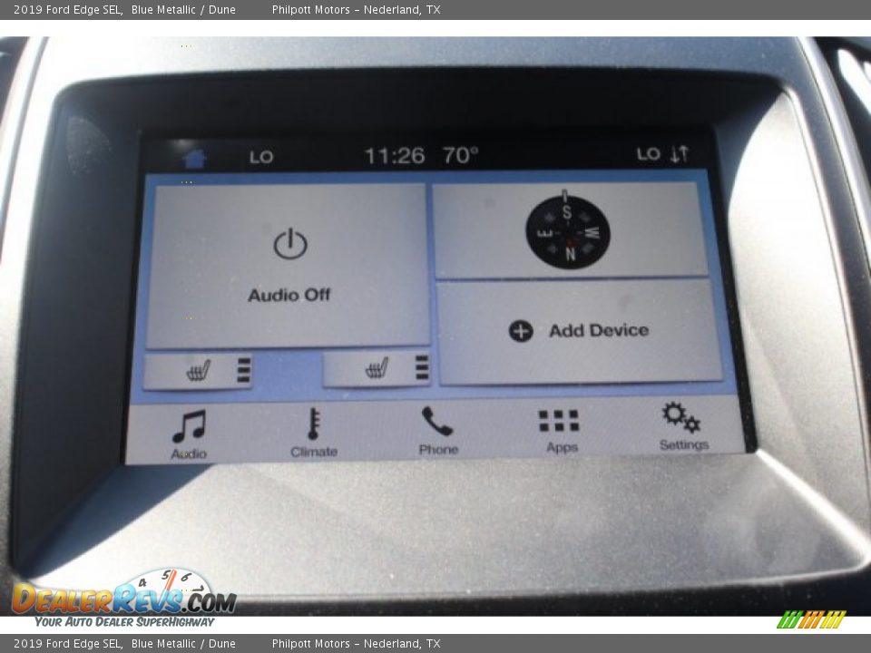 2019 Ford Edge SEL Blue Metallic / Dune Photo #12
