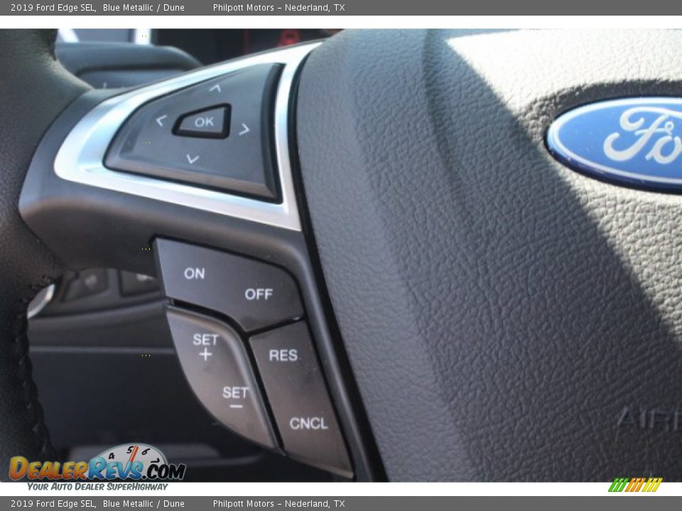 2019 Ford Edge SEL Blue Metallic / Dune Photo #16