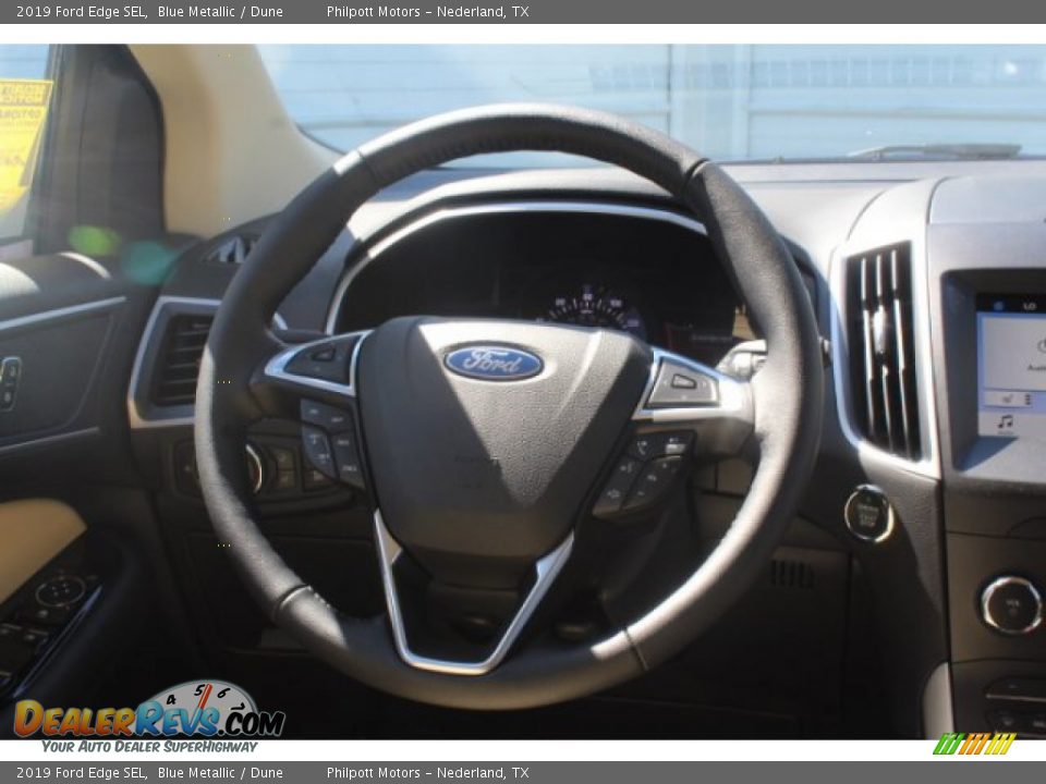 2019 Ford Edge SEL Blue Metallic / Dune Photo #21