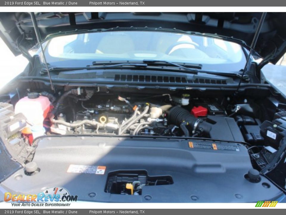 2019 Ford Edge SEL Blue Metallic / Dune Photo #24