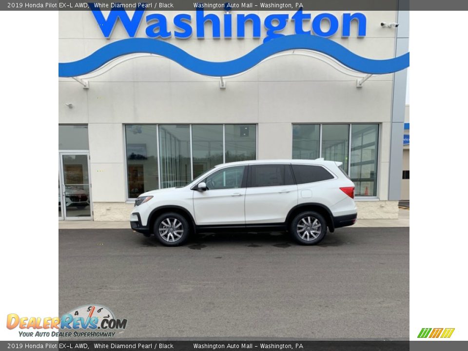 2019 Honda Pilot EX-L AWD White Diamond Pearl / Black Photo #1