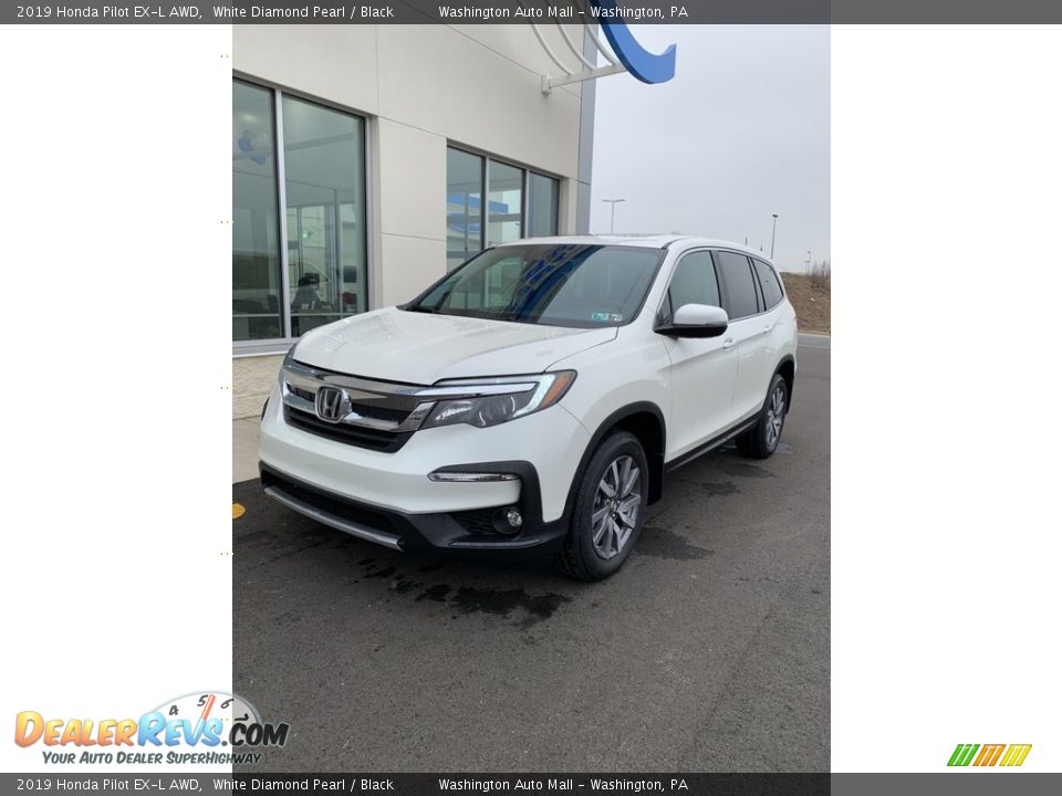 2019 Honda Pilot EX-L AWD White Diamond Pearl / Black Photo #2