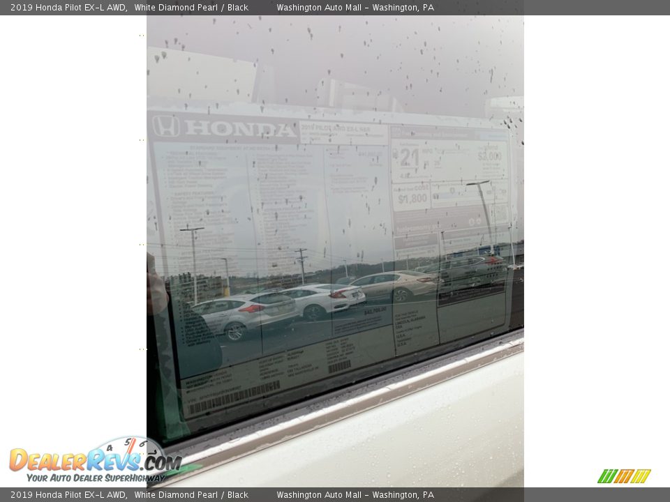 2019 Honda Pilot EX-L AWD White Diamond Pearl / Black Photo #12