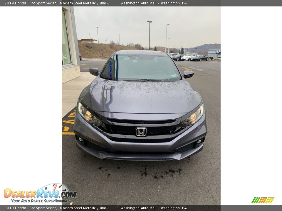 2019 Honda Civic Sport Sedan Modern Steel Metallic / Black Photo #3