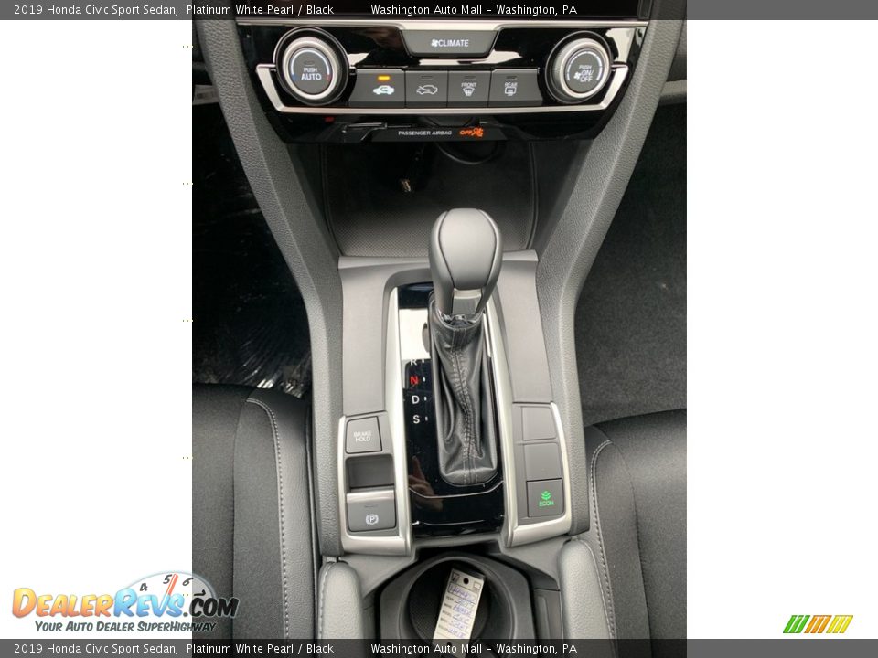 2019 Honda Civic Sport Sedan Platinum White Pearl / Black Photo #35