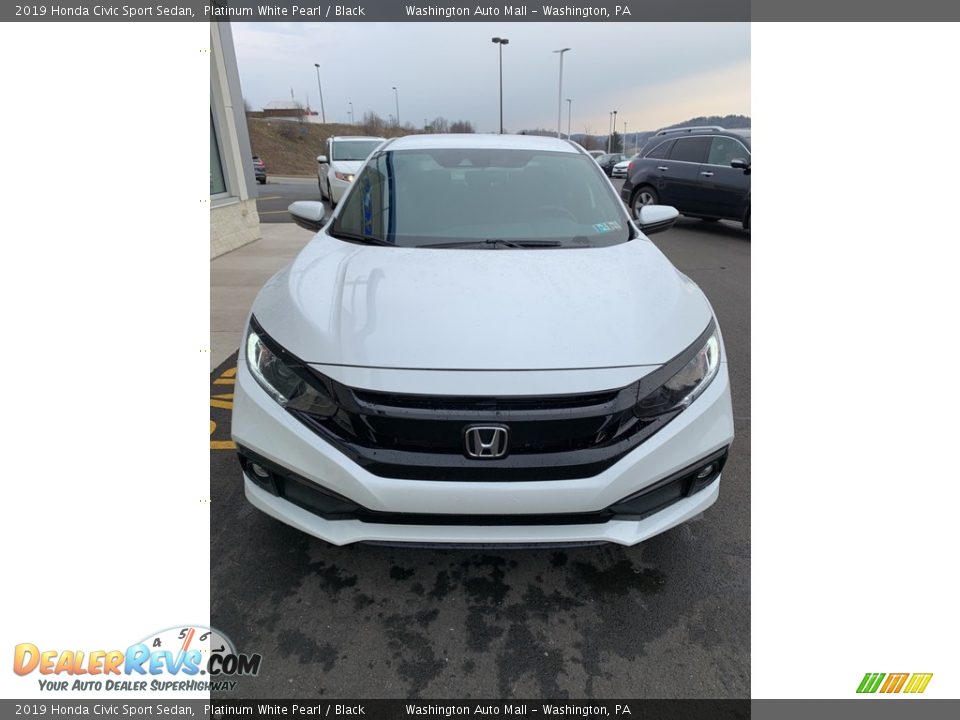 2019 Honda Civic Sport Sedan Platinum White Pearl / Black Photo #3