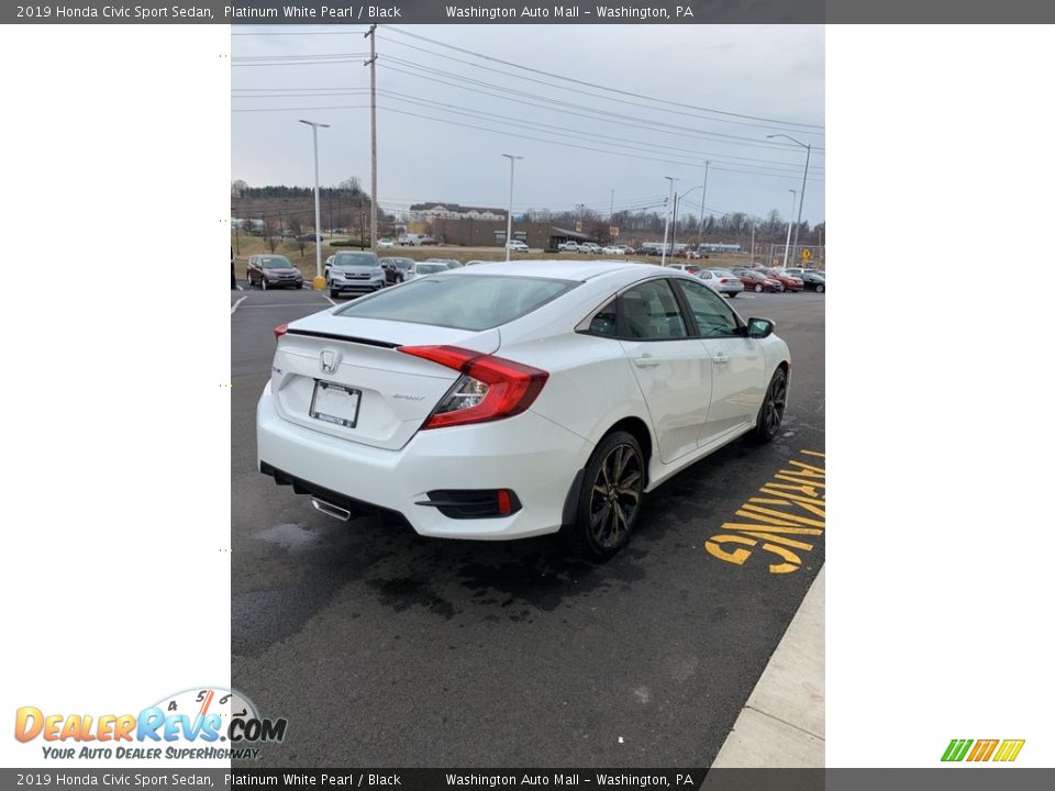 2019 Honda Civic Sport Sedan Platinum White Pearl / Black Photo #5