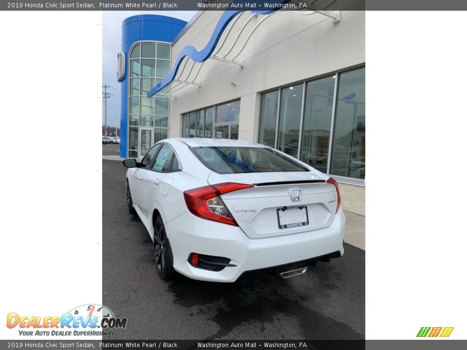 2019 Honda Civic Sport Sedan Platinum White Pearl / Black Photo #7