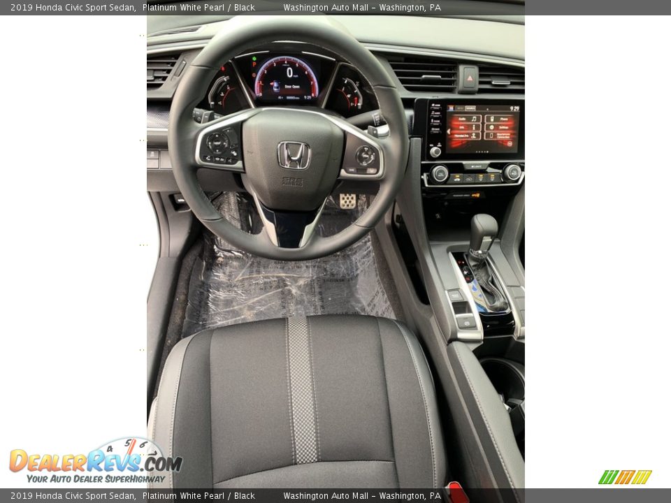 2019 Honda Civic Sport Sedan Platinum White Pearl / Black Photo #11