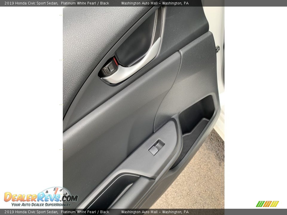 2019 Honda Civic Sport Sedan Platinum White Pearl / Black Photo #17