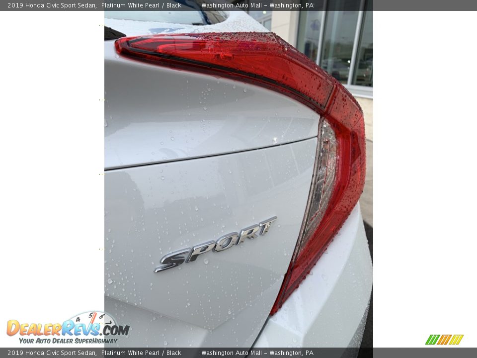 2019 Honda Civic Sport Sedan Platinum White Pearl / Black Photo #23