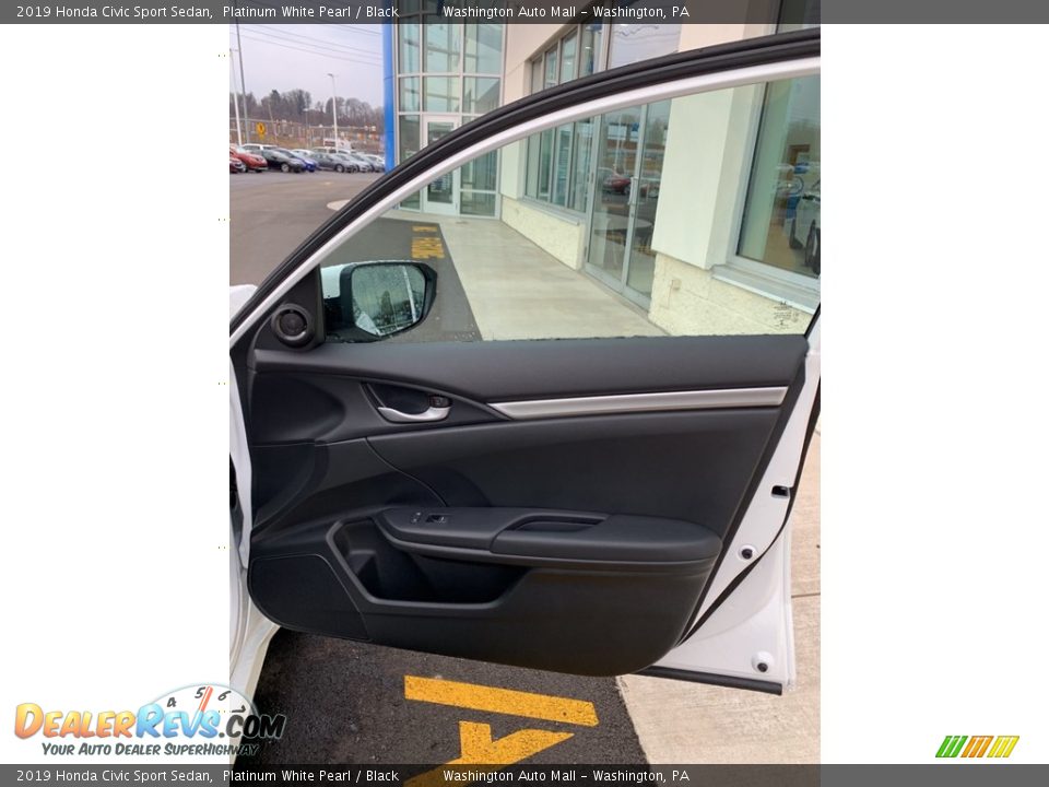 2019 Honda Civic Sport Sedan Platinum White Pearl / Black Photo #27