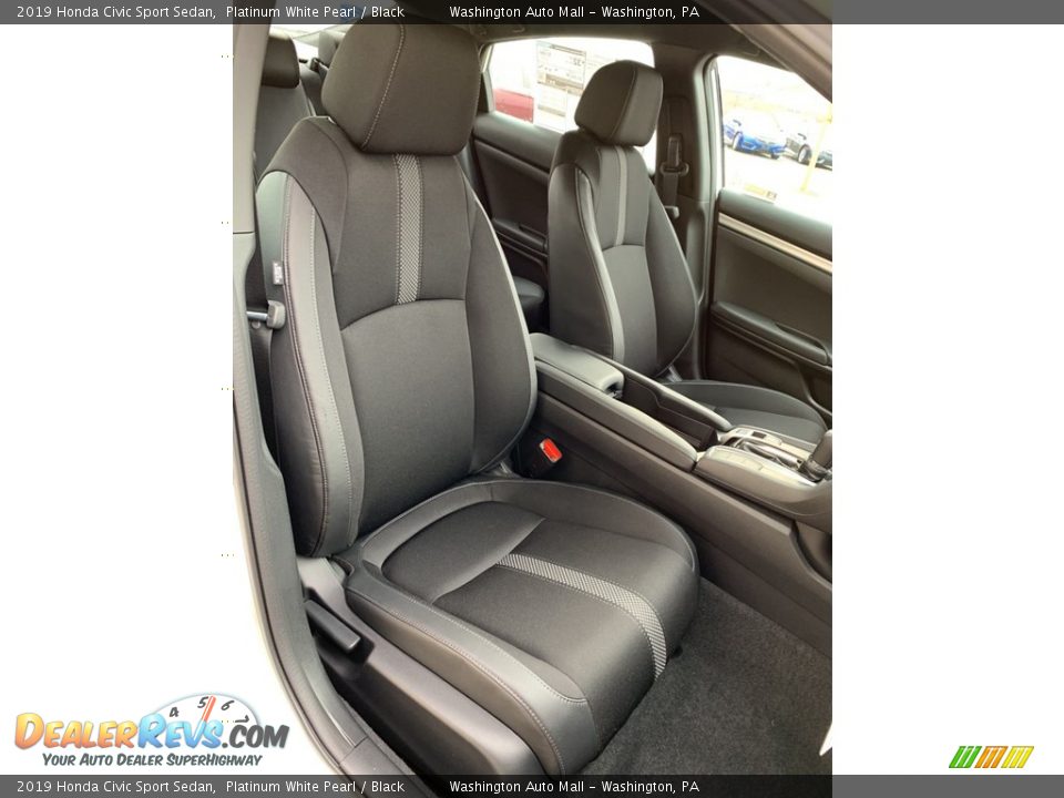2019 Honda Civic Sport Sedan Platinum White Pearl / Black Photo #28