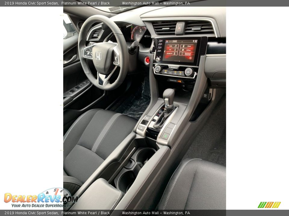 2019 Honda Civic Sport Sedan Platinum White Pearl / Black Photo #29