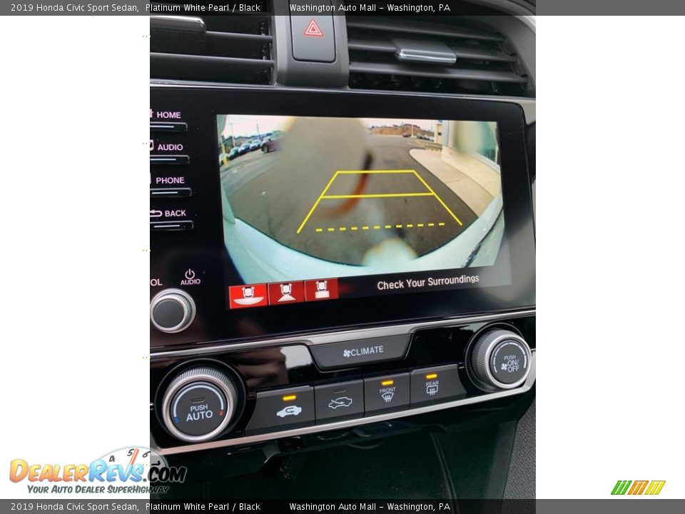 2019 Honda Civic Sport Sedan Platinum White Pearl / Black Photo #34
