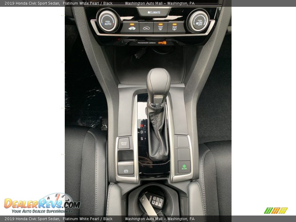 2019 Honda Civic Sport Sedan Platinum White Pearl / Black Photo #35
