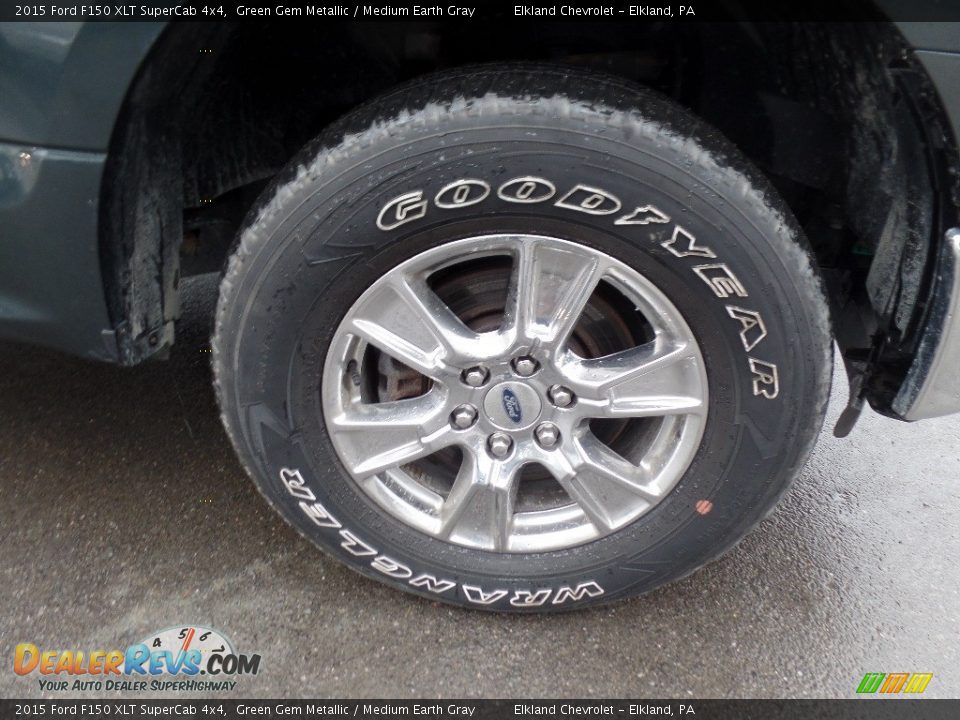 2015 Ford F150 XLT SuperCab 4x4 Green Gem Metallic / Medium Earth Gray Photo #12