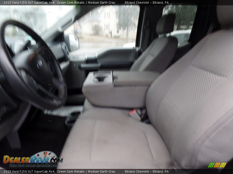 2015 Ford F150 XLT SuperCab 4x4 Green Gem Metallic / Medium Earth Gray Photo #20