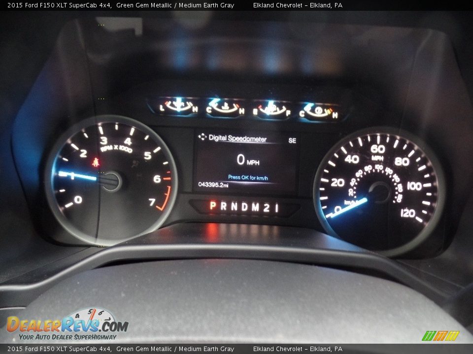 2015 Ford F150 XLT SuperCab 4x4 Green Gem Metallic / Medium Earth Gray Photo #27