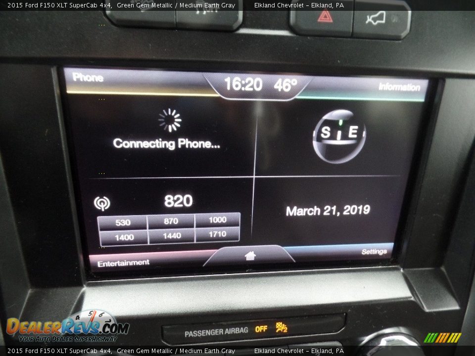 2015 Ford F150 XLT SuperCab 4x4 Green Gem Metallic / Medium Earth Gray Photo #28