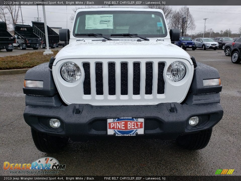 2019 Jeep Wrangler Unlimited Sport 4x4 Bright White / Black Photo #2
