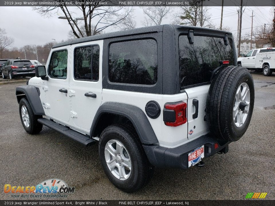 2019 Jeep Wrangler Unlimited Sport 4x4 Bright White / Black Photo #4