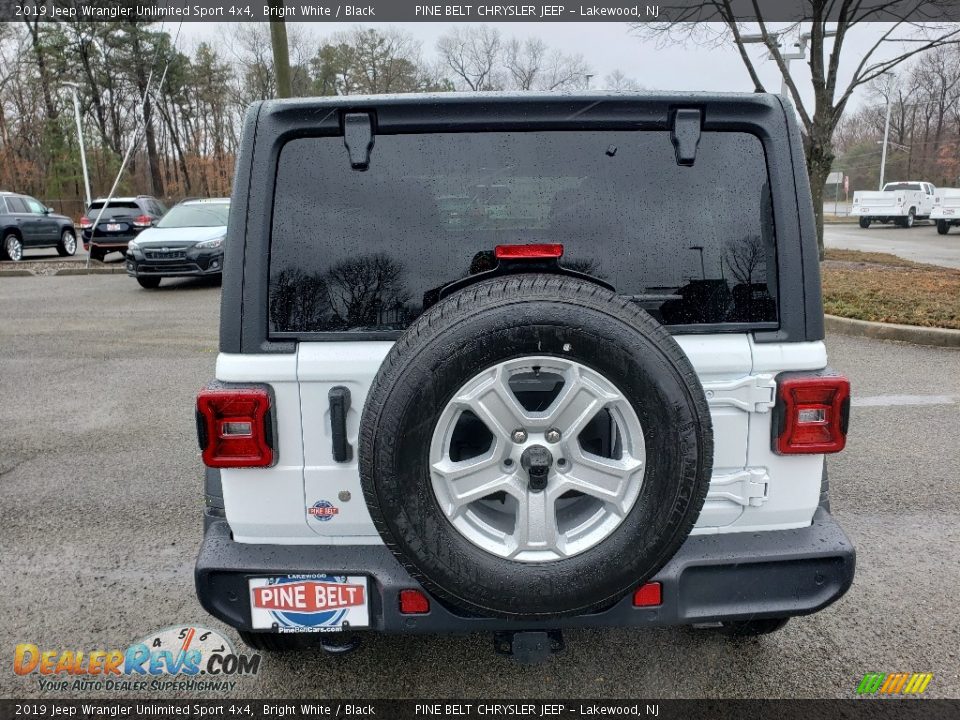 2019 Jeep Wrangler Unlimited Sport 4x4 Bright White / Black Photo #5