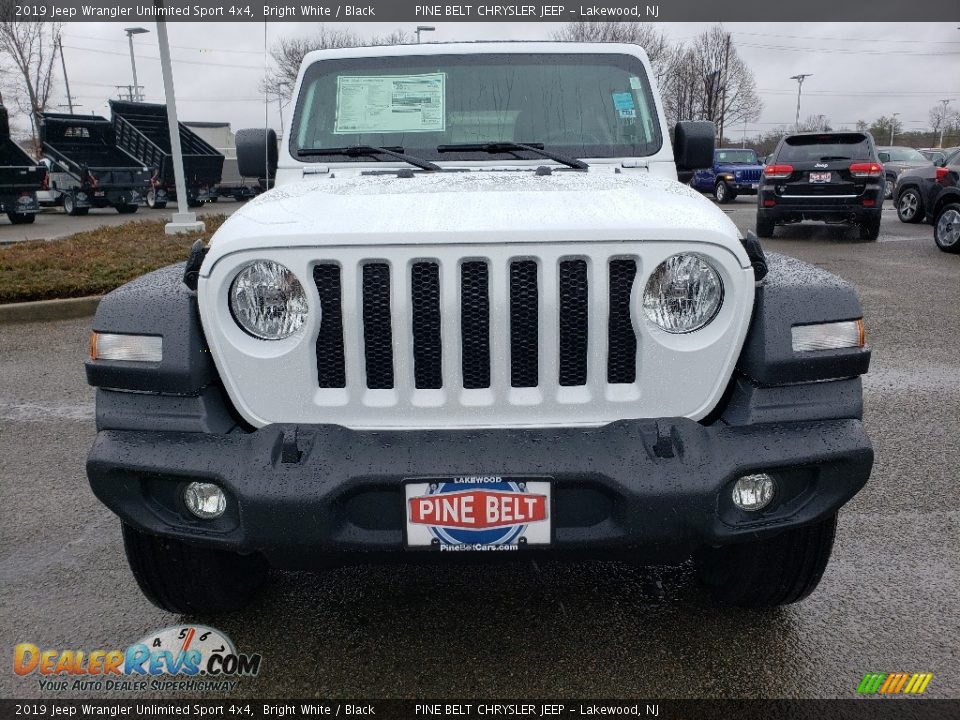 2019 Jeep Wrangler Unlimited Sport 4x4 Bright White / Black Photo #2