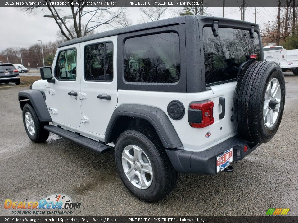 2019 Jeep Wrangler Unlimited Sport 4x4 Bright White / Black Photo #4