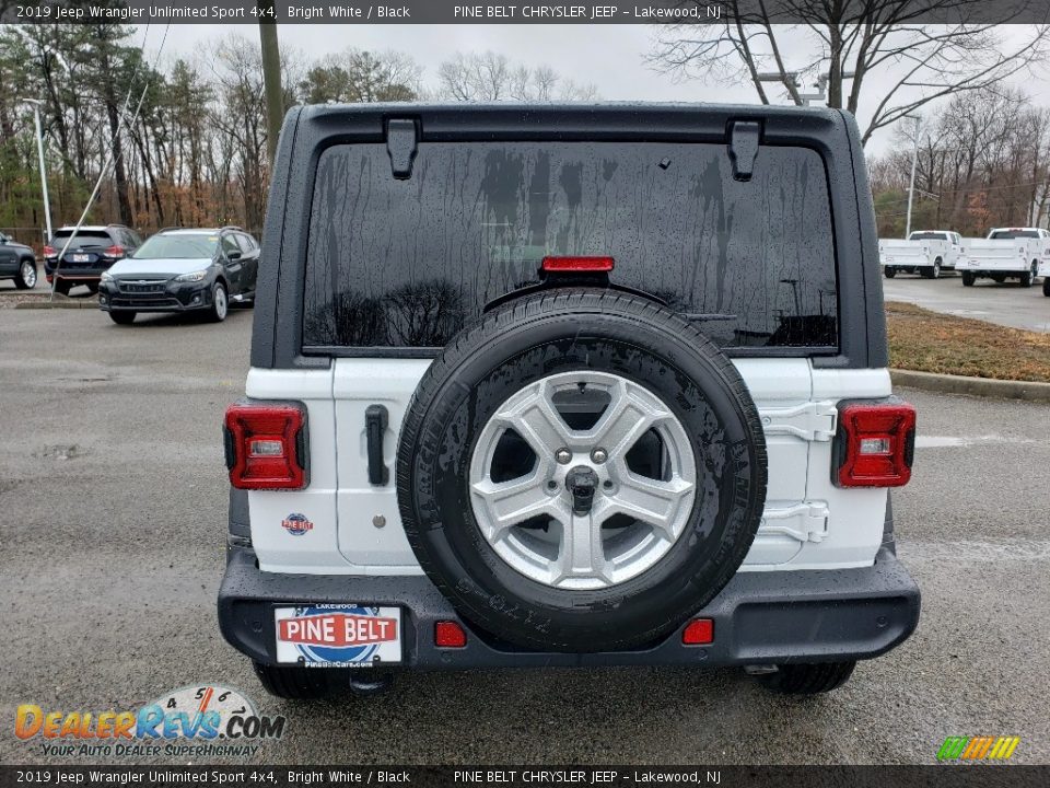 2019 Jeep Wrangler Unlimited Sport 4x4 Bright White / Black Photo #5
