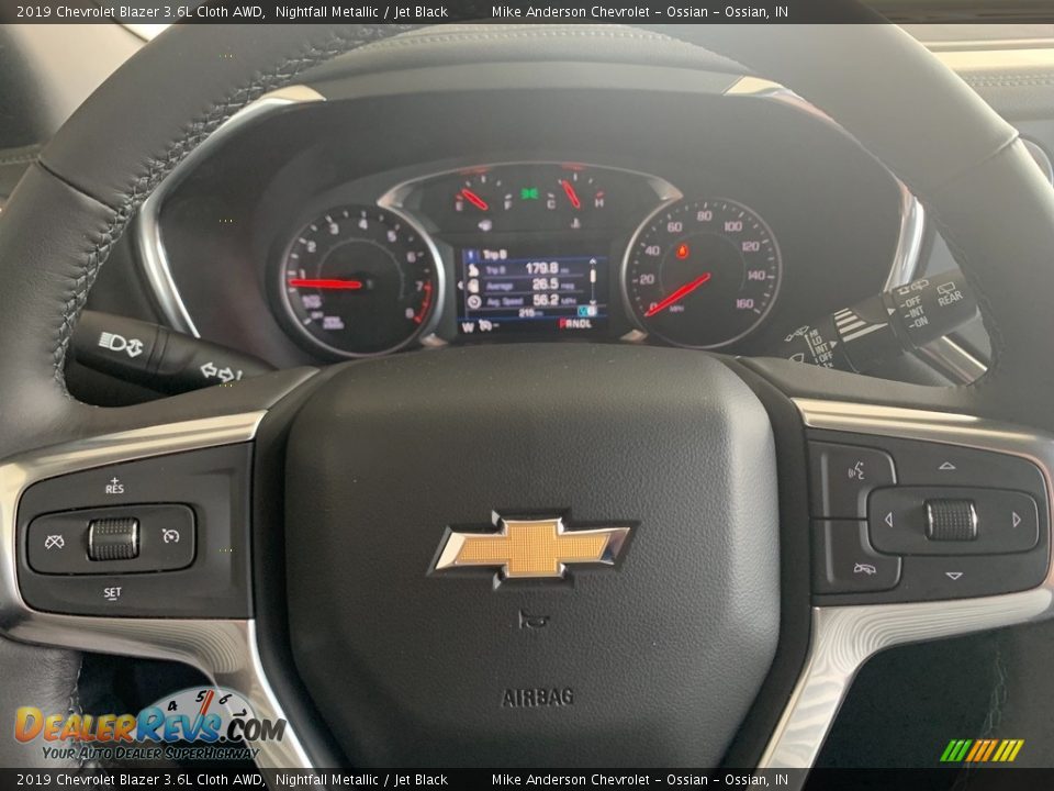 2019 Chevrolet Blazer 3.6L Cloth AWD Nightfall Metallic / Jet Black Photo #26