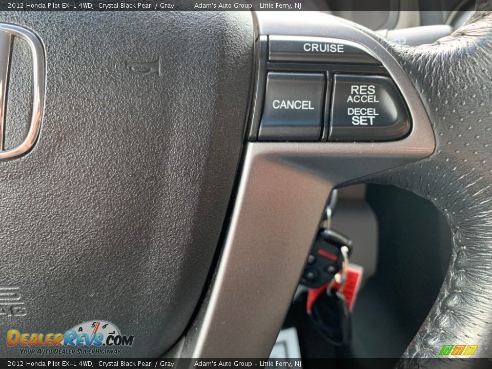 2012 Honda Pilot EX-L 4WD Crystal Black Pearl / Gray Photo #12