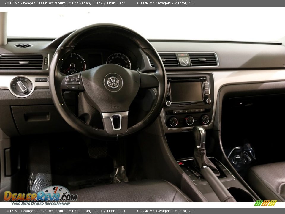 2015 Volkswagen Passat Wolfsburg Edition Sedan Black / Titan Black Photo #6