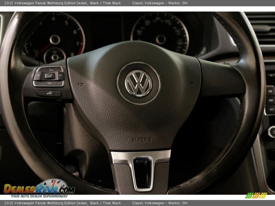 2015 Volkswagen Passat Wolfsburg Edition Sedan Black / Titan Black Photo #7