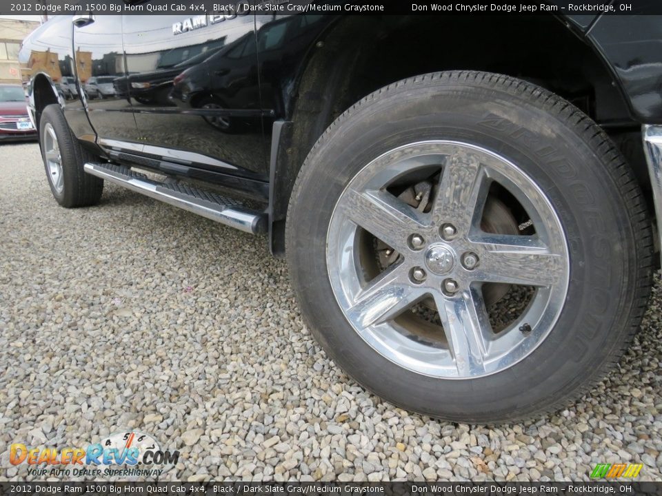 2012 Dodge Ram 1500 Big Horn Quad Cab 4x4 Black / Dark Slate Gray/Medium Graystone Photo #2