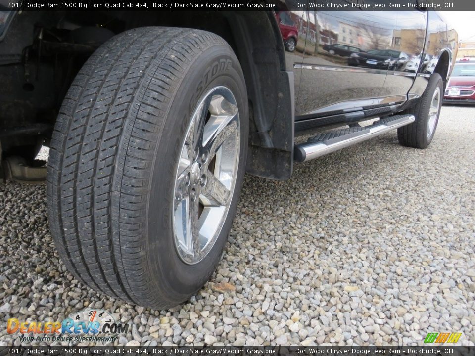2012 Dodge Ram 1500 Big Horn Quad Cab 4x4 Black / Dark Slate Gray/Medium Graystone Photo #8