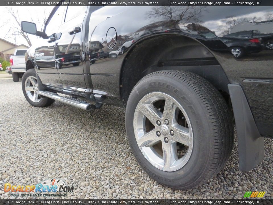 2012 Dodge Ram 1500 Big Horn Quad Cab 4x4 Black / Dark Slate Gray/Medium Graystone Photo #9