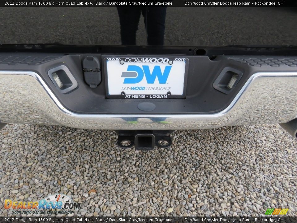 2012 Dodge Ram 1500 Big Horn Quad Cab 4x4 Black / Dark Slate Gray/Medium Graystone Photo #12