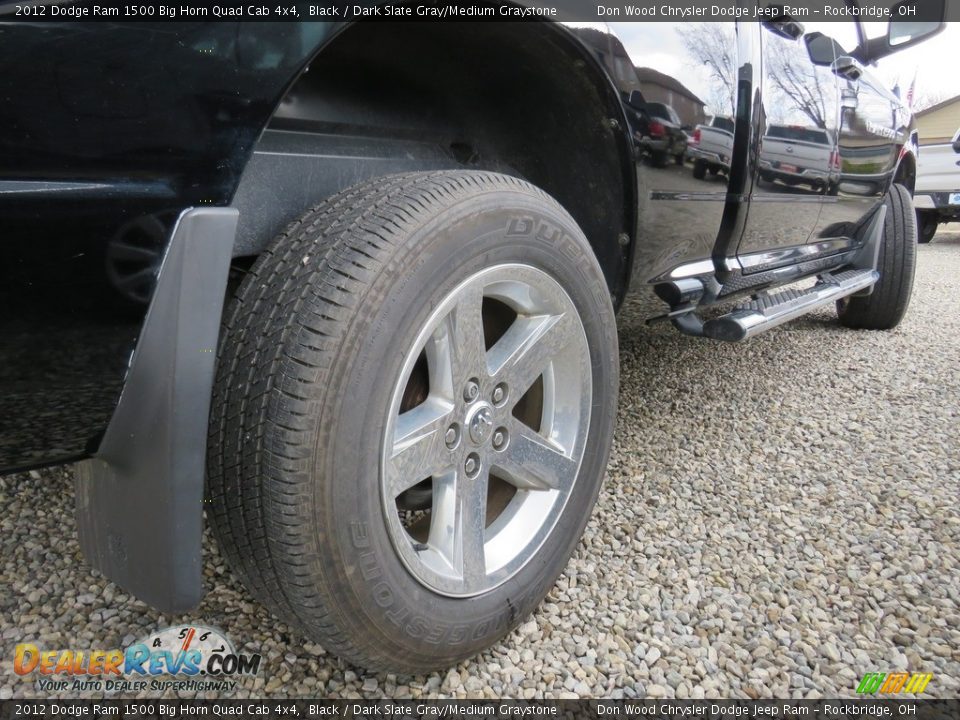 2012 Dodge Ram 1500 Big Horn Quad Cab 4x4 Black / Dark Slate Gray/Medium Graystone Photo #14
