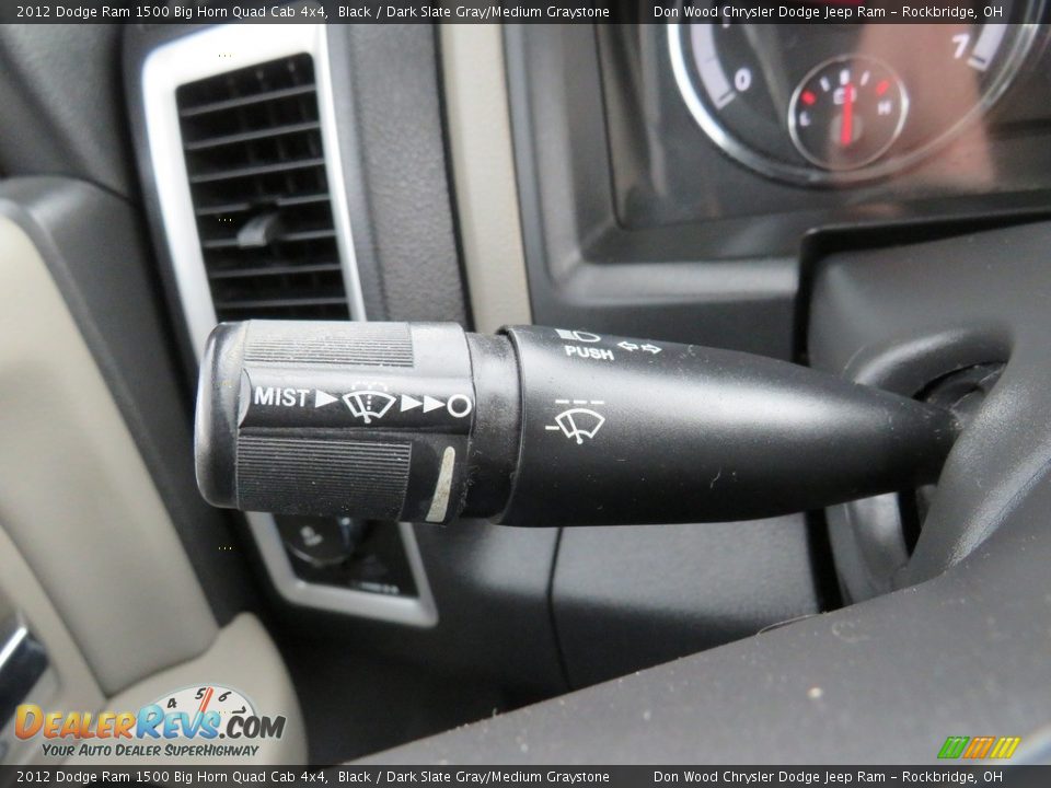 2012 Dodge Ram 1500 Big Horn Quad Cab 4x4 Black / Dark Slate Gray/Medium Graystone Photo #19